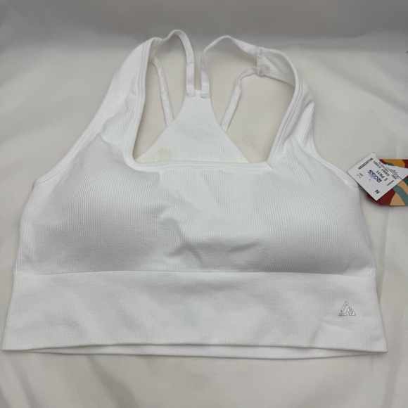 Luna Peak Other - Luna Peak White Ribbed Seamless Sports Bra NWT Size Large